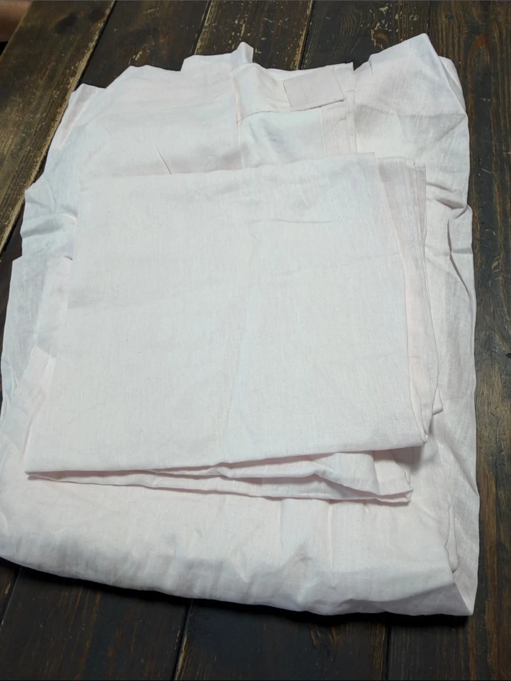 European Linen Curtain - Single Panel Blush - Size 48 x 96